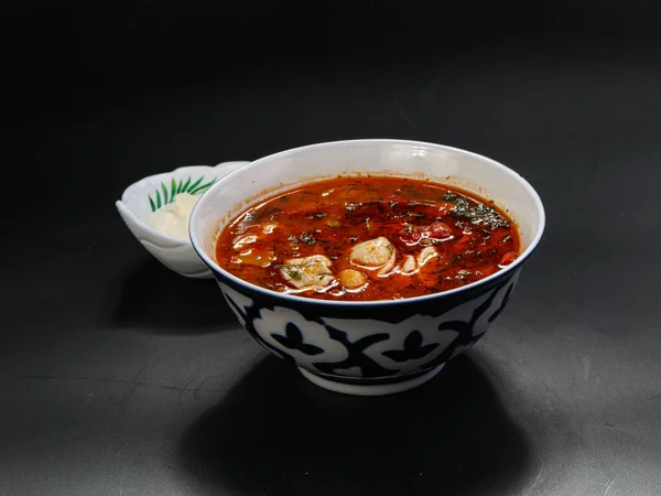 Sopa Uzbeka Chuchvara Con Albóndigas Verduras —  Fotos de Stock