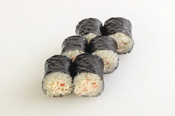 Japanese Traditional Roll Crab Surimi Rice — Stock Photo, Image