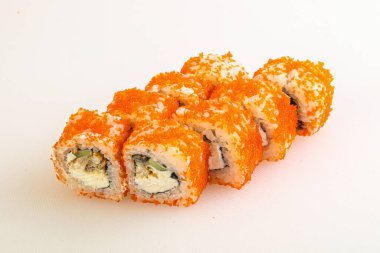 Yılan balığı ve havyarlı geleneksel Japon Roll 'u