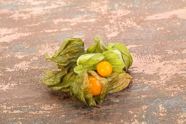 Baya Madura Sabrosa Physalis Para Servir Postre — Foto de Stock