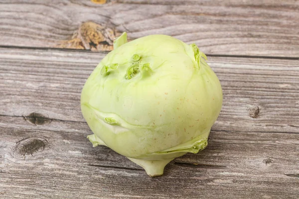 Cozinha Vegana Couve Kohlrabi Madura Crua — Fotografia de Stock