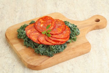 İtalyan domuz eti dilimlenmiş sosis - Chorizo