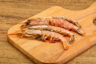 Lezzetli büyük Langoustine deniz ürünleri.