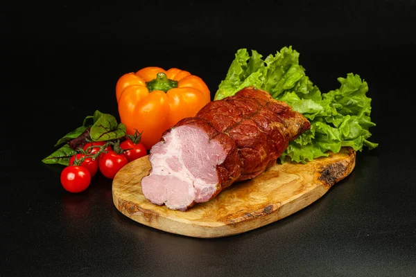 Porco Defumado Delicoso Para Aperitivo Lanche — Fotografia de Stock