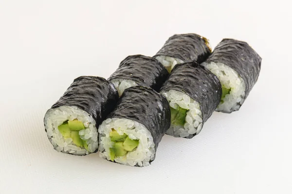 Japanse Traditionele Veganistische Roll Met Avocado — Stockfoto