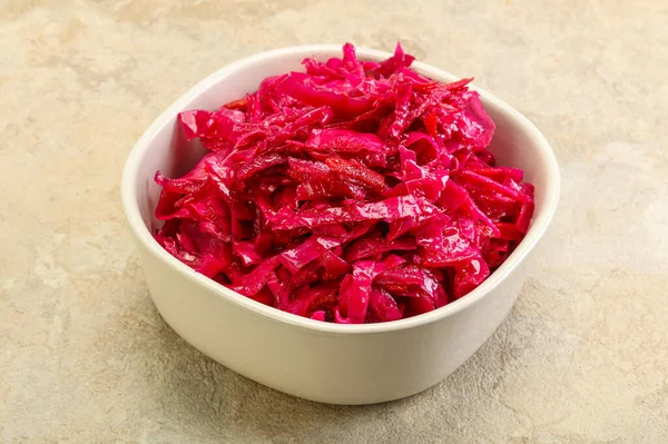Marinated Red Cabbage Beetroot Bowl — Stock Photo, Image