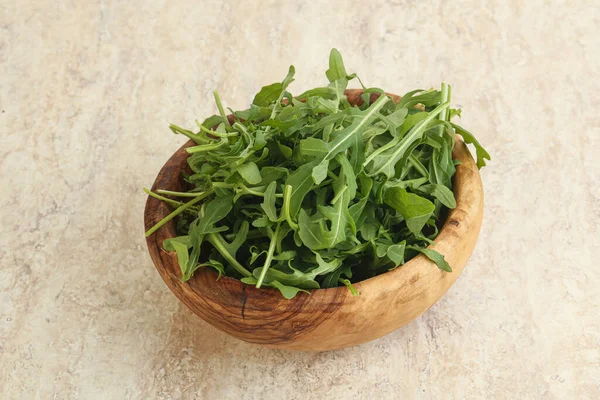 Fresh Green Arugula Bowl Snack — Stock Photo, Image