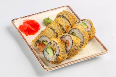 Japon tempura rill 'i balık ve pilav ile