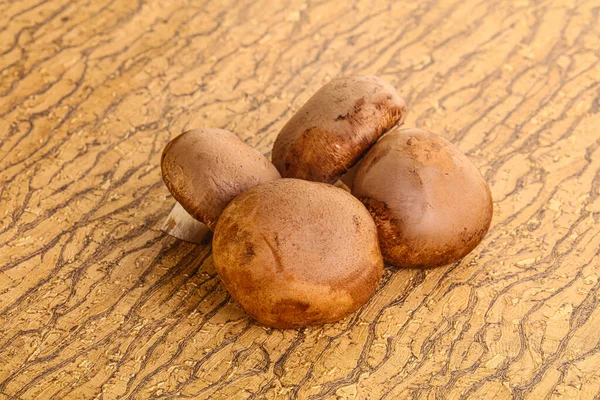 Raw Brown Champignons Mushroom Heap Cooking — Stock Photo, Image