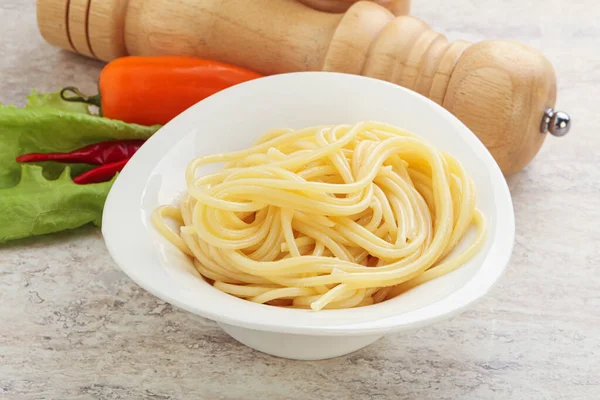 Italian Pasta Boiled Spaghetti Olive Oil — Stock Photo, Image