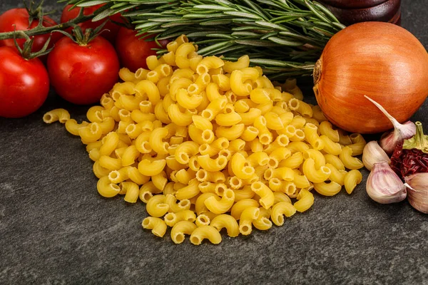 Raw Italian Wheat Pasta Chifferi Rigati Cooking — Stock Photo, Image
