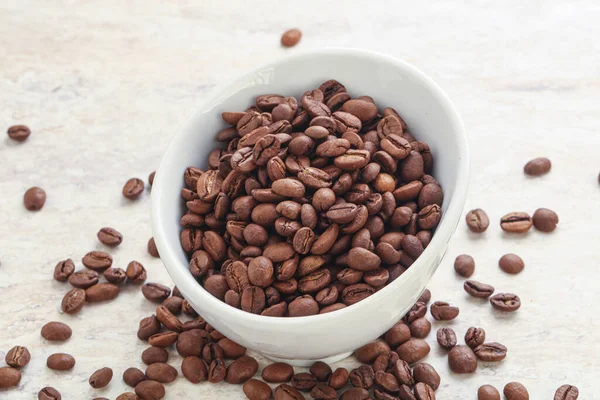 Roasted Arabica Coffee Beans Bowl — Stock Photo, Image