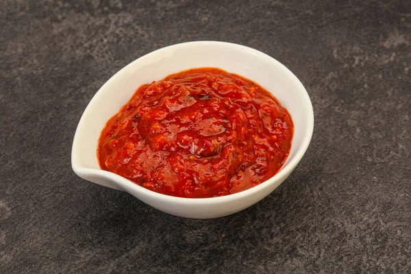 Salsa Picante Picante Tomate Bowl — Foto de Stock