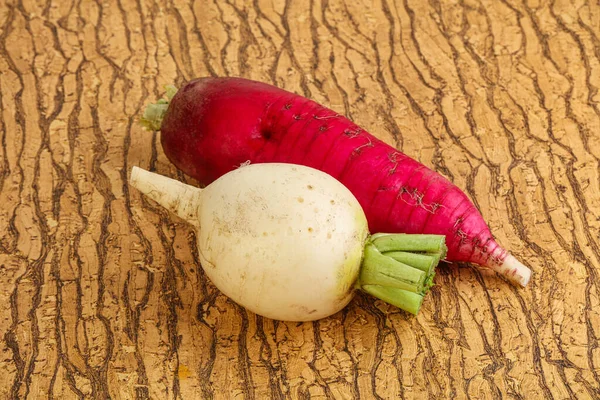 Verduras Frescas Maduras Daikon Para Cocina Vegana —  Fotos de Stock