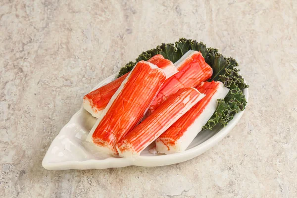 Stecca Granchio Pesce Surimi Snack Antipasto — Foto Stock