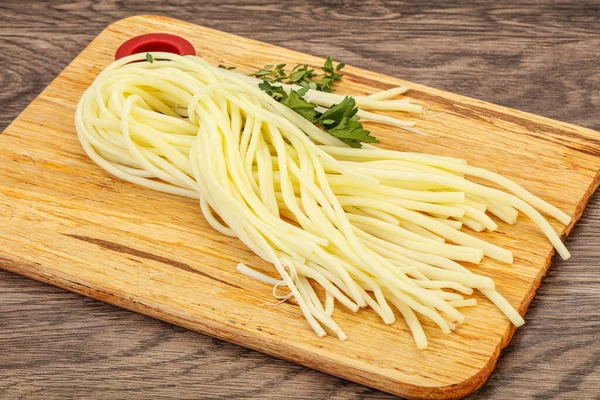 Čečenské Špagety Sýrová Svačinka Přes Palubu — Stock fotografie
