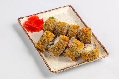 Japon tempura rill 'i balık ve pilav ile