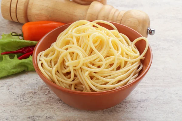 Espaguetis Cocidos Con Aceite Oliva — Foto de Stock