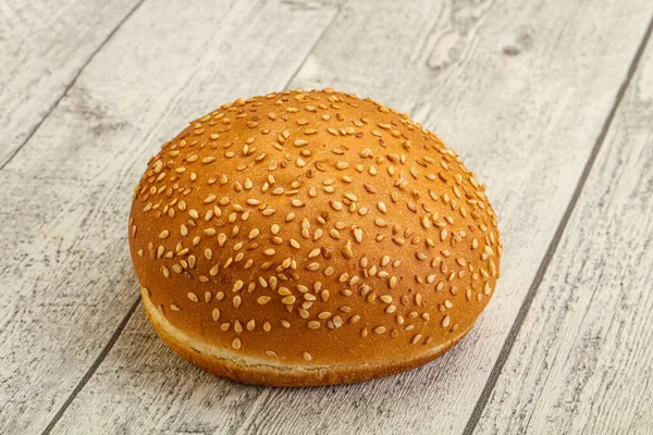 Fresh Burger Bun Sesame Seeds — Stock Photo, Image