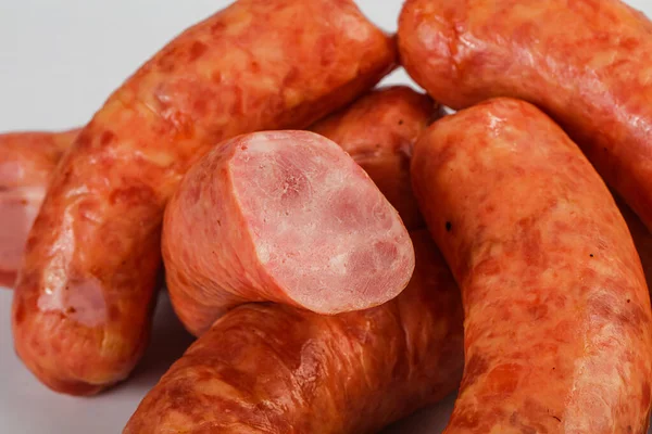 Natural Meat Sausages Minced Meat Sausages — Stock Photo, Image