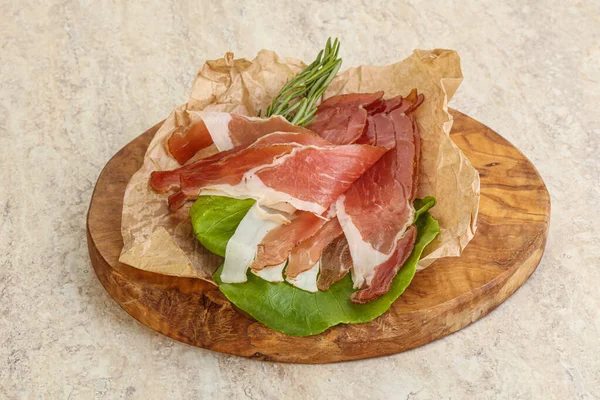 Deliziose Fette Hamon Spagnolo Carne Maiale Essiccata — Foto Stock