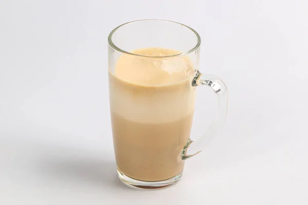 Warme Zoete Latte Koffie Met Melk — Stockfoto