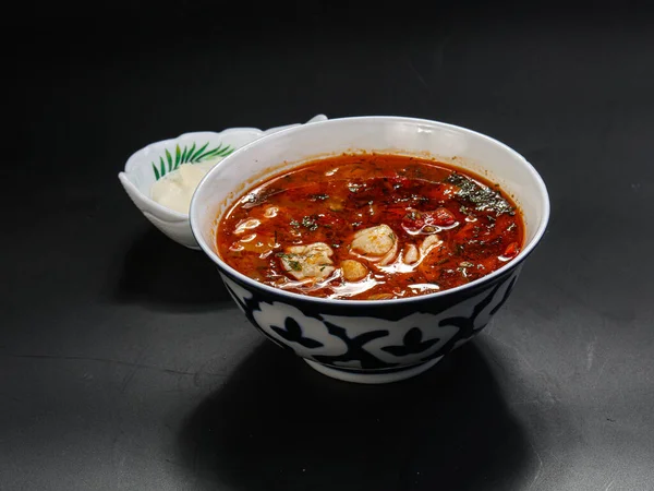 Sopa Uzbeka Chuchvara Con Albóndigas Verduras —  Fotos de Stock