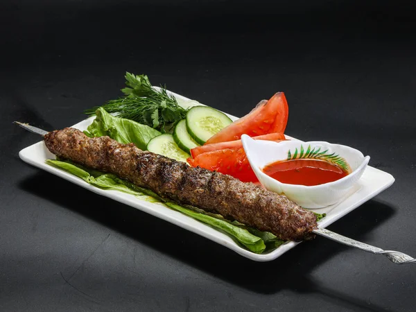Türkischer Rindfleischspieß Mit Hackfleisch — Stockfoto