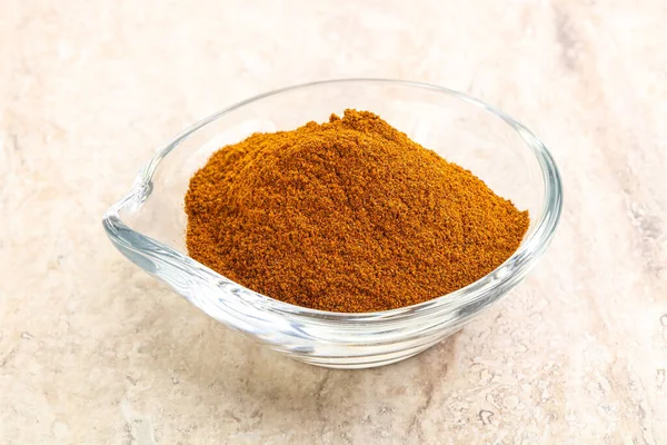 Dry Paprika Powder Bowl Isolated — Stock Photo, Image