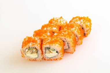 Yılan balığı ve havyarlı geleneksel Japon Roll 'u
