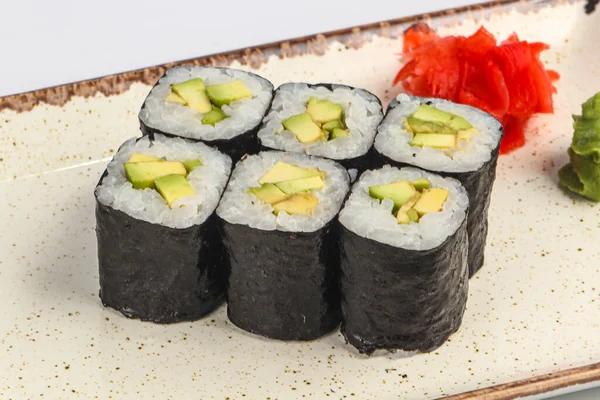 Rollo Tradicional Japonés Con Aguacate Nori —  Fotos de Stock