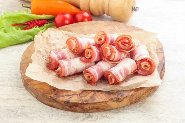 Gustosa Fetta Pancetta Colazione — Foto Stock