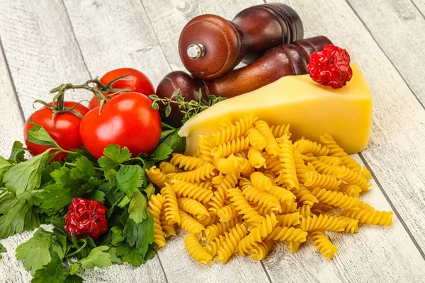 Італійська Макаронні Візерунки Приготування Їжі Подавала Овочі — стокове фото