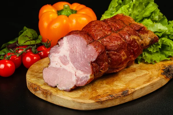 Delicosa Carne Cerdo Ahumada Para Aperitivo — Foto de Stock
