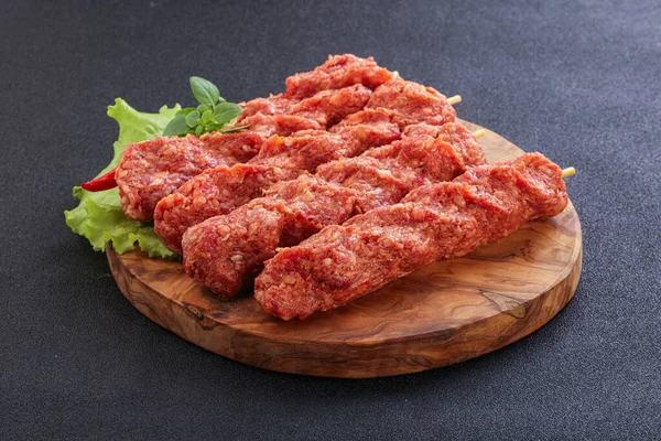 Мясо Говяжьего Кебаба Гриля — стоковое фото
