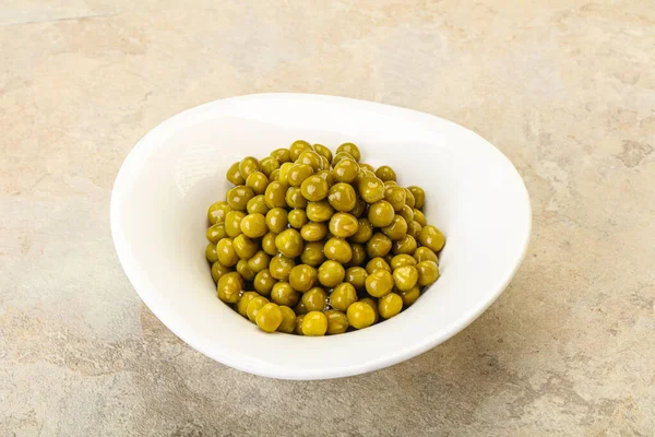 Gemarineerde Zoete Groene Erwt Kom — Stockfoto