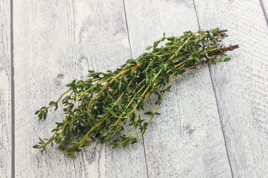 Taze yeşil aroma Kekik dalı yığını