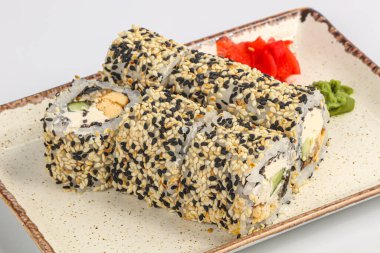 Japon suşisi, yılan balığı ve peynirli.