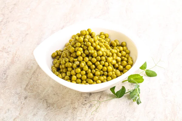 Guisantes Verdes Jóvenes Marinados Tazón —  Fotos de Stock