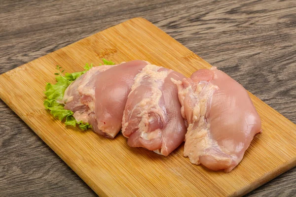 Obearbetad Kyckling Benfri Och Skinnfri Ben För Matlagning — Stockfoto