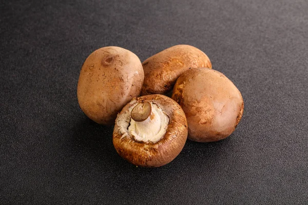 Champinhons Marrom Cru Monte Cogumelos Para Cozinhar — Fotografia de Stock