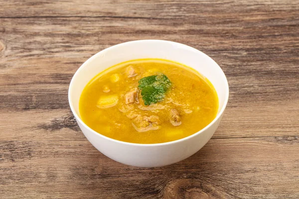 Sopa Guisantes Con Carne Verduras Ahumadas — Foto de Stock