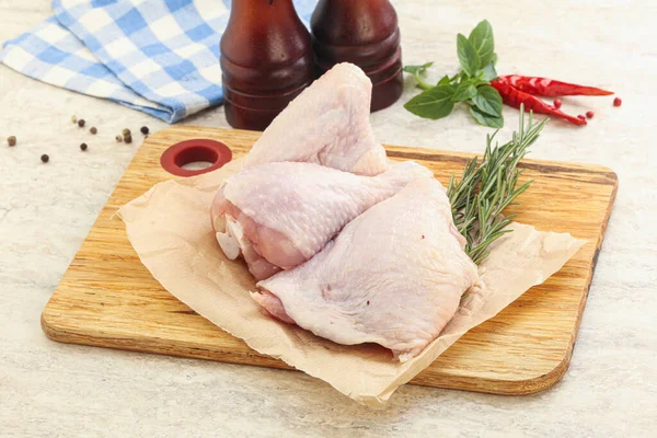 Raw Chicken Thighs Leg Wing Cooking — Stock Photo, Image
