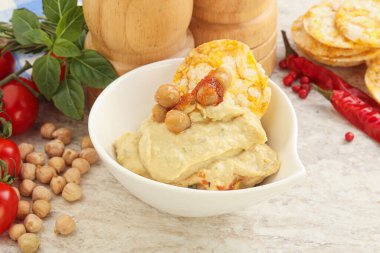 Doğal organik nohut, zeytinyağı ve baharatlı.