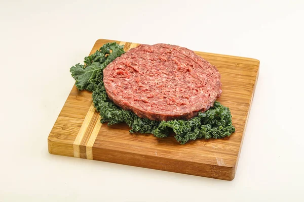Rauw Vlees Hamburger Cutlet Voor Grill Hamburger — Stockfoto
