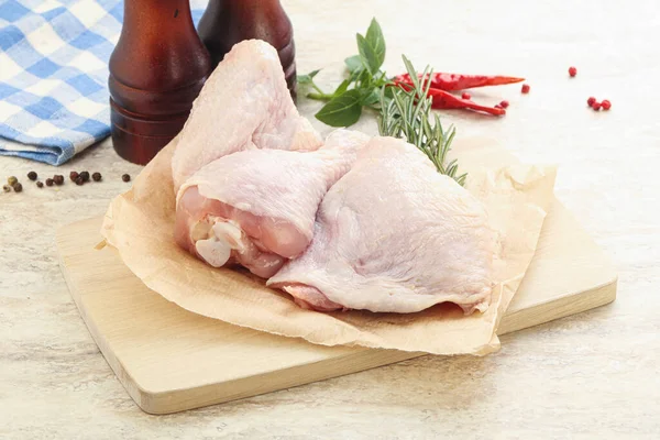 Raw Chicken Thighs Leg Wing Cooking — Stock Photo, Image