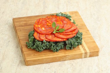 İtalyan domuz eti dilimlenmiş sosis - Chorizo