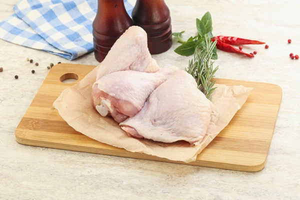 Raw Chicken Thighs Leg Wing Cooking — Stock Photo, Image