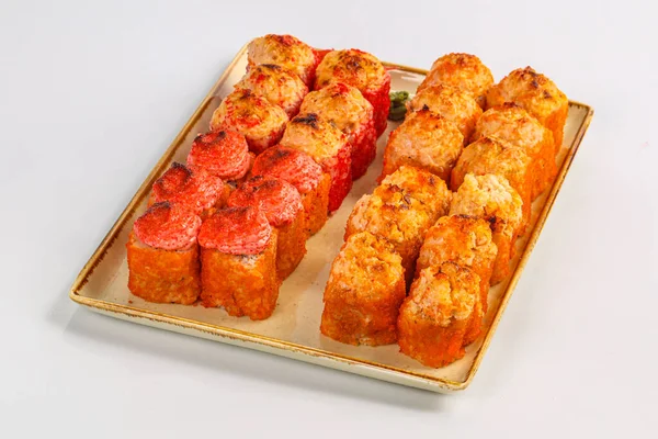 Baked Japanese Traditional Sushi Roll Fish — Stock Photo, Image