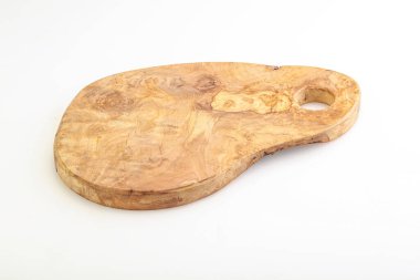 Mutfak için zeytin ağacı tahtası izole.